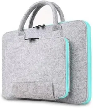 Laptop case Laptop Bag Felt Laptop Sleeve Laptop Bag Handbag with Handle(Grey,17.3)