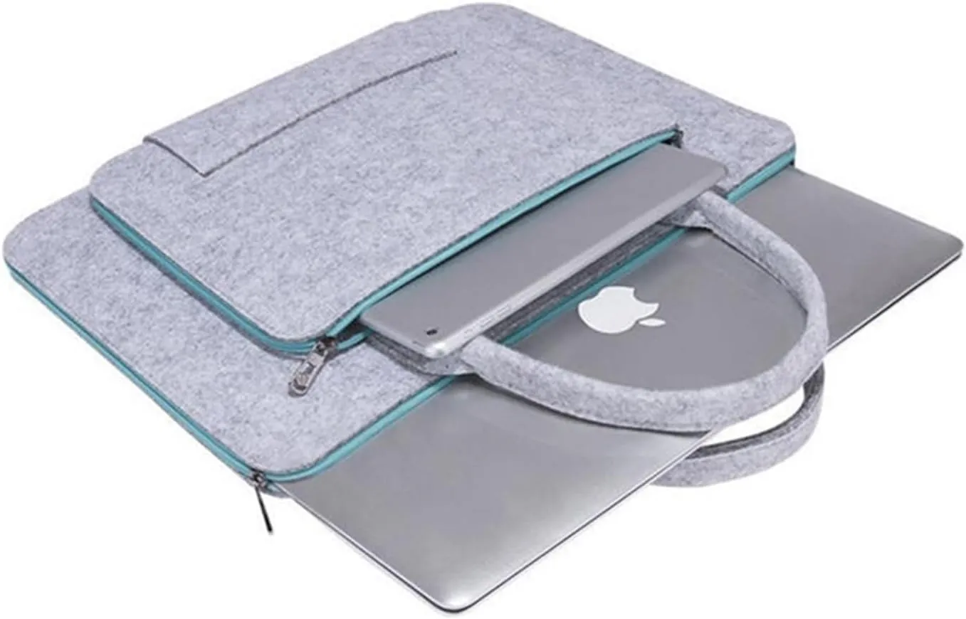 Laptop case Laptop Bag Felt Laptop Sleeve Laptop Bag Handbag with Handle(Grey,17.3)