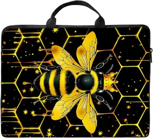 Laptop Shoulder Bag Sleeve Case, Large Capacity Waterproof PU Leather Computer Handbag Suitable for 9.6" 9.7" 10"