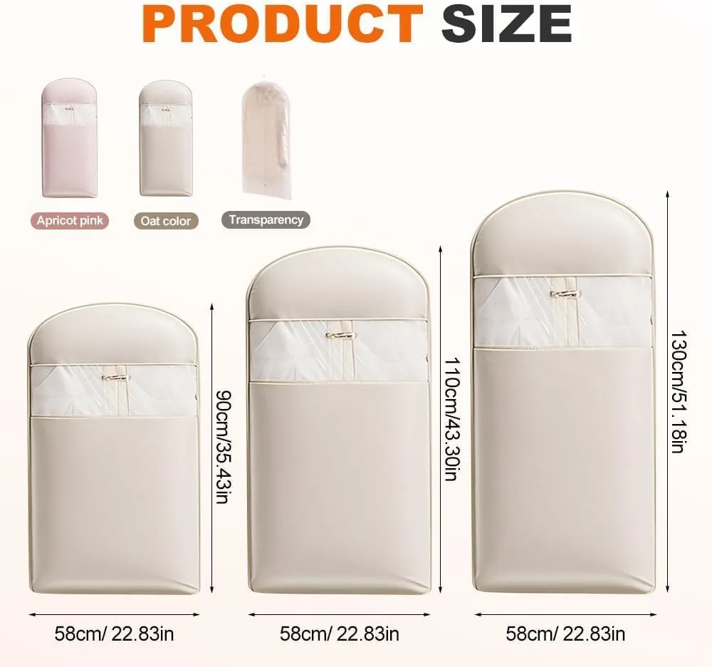 Large Space Saving Hanging Garment Bag with Self Compression Zipper, 2025 Closet Organizers Heavy Duty Garment Bag Winter Coat Storage, Dust Cover Clothes Bags for Down Coat (Pink, XL)