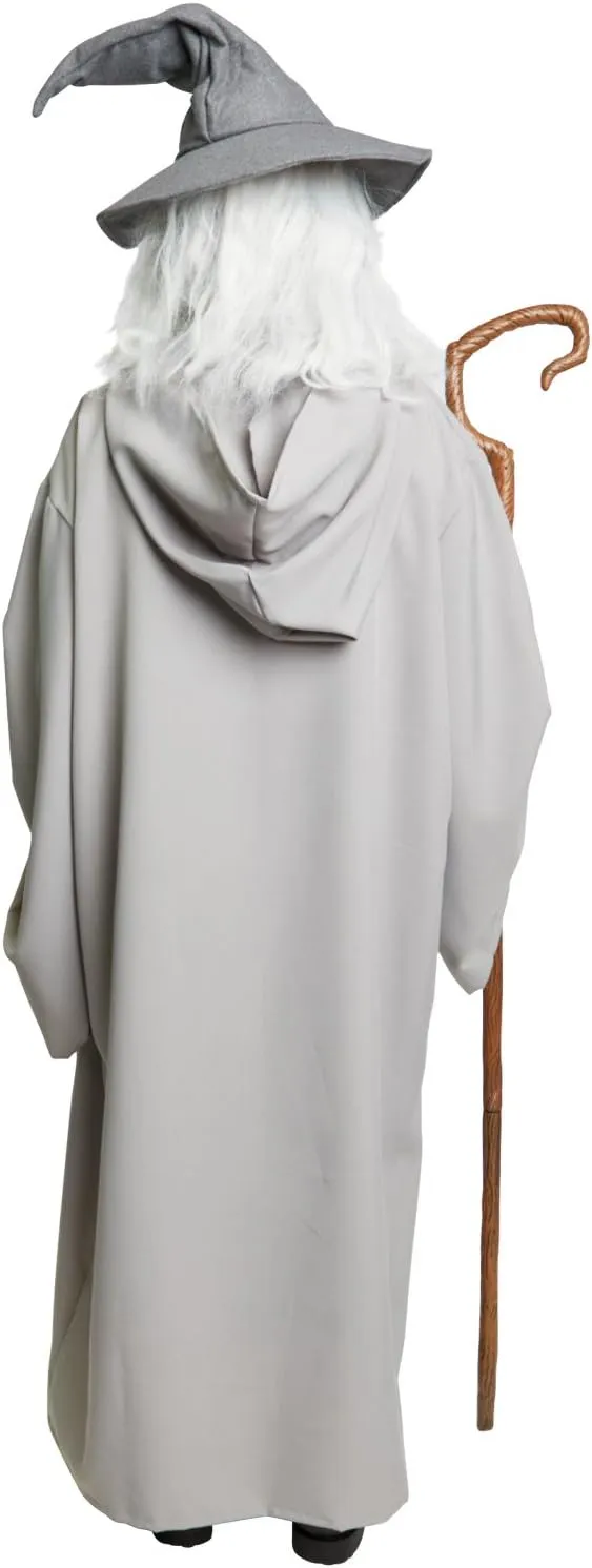Largemouth Lord of the Rings Hobbit Gandalf Costume Wizard CLOAK Robe Gray Adult
