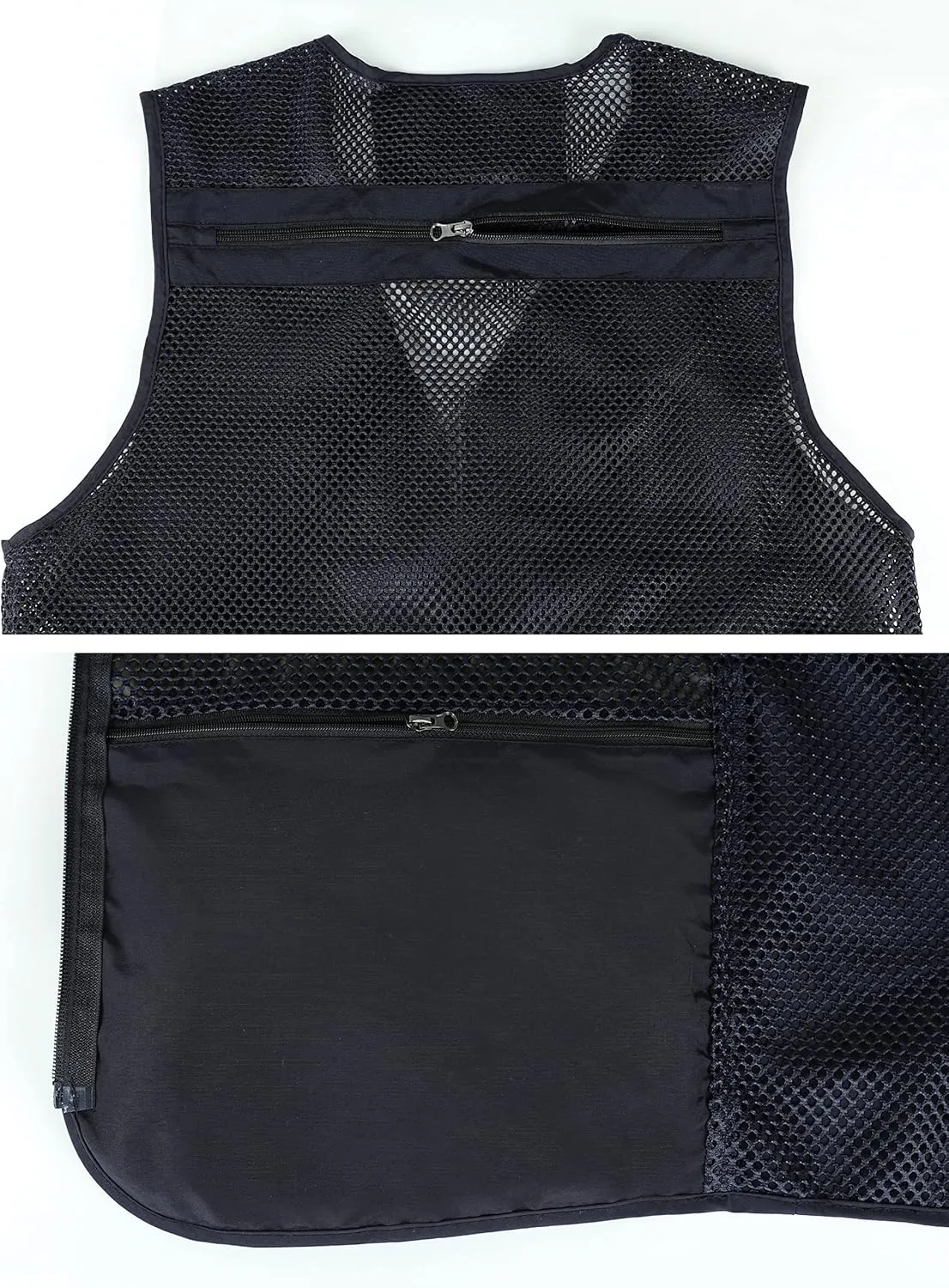 Lentta Men's Fishing Vest Summer Outdoor Lightweight Work Photo Vest 16 Pockets