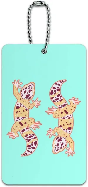 Leopard Gecko Luggage Card Suitcase Carry-On ID Tag