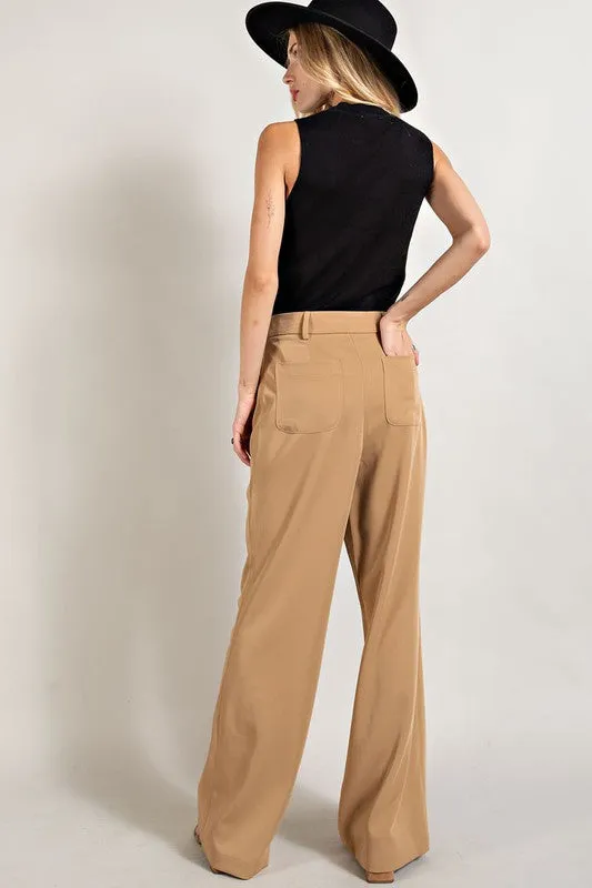Light Brown Straight Leg Pants