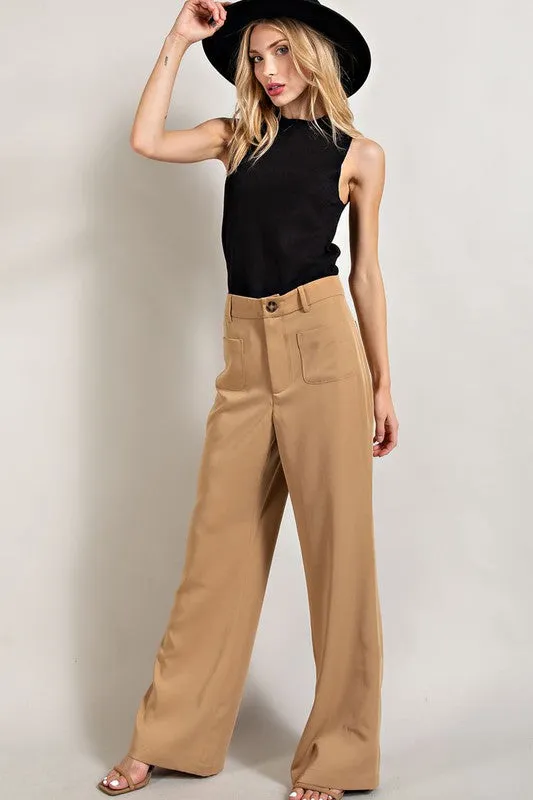 Light Brown Straight Leg Pants
