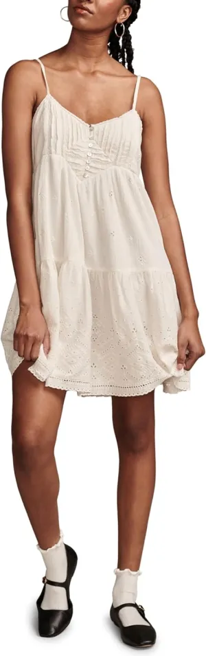 Lucky Brand Women's Pintuck Bodice Tiered Mini