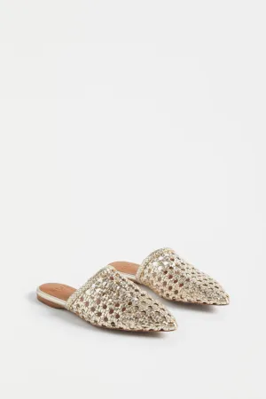 Lyd Gold Leather Mule