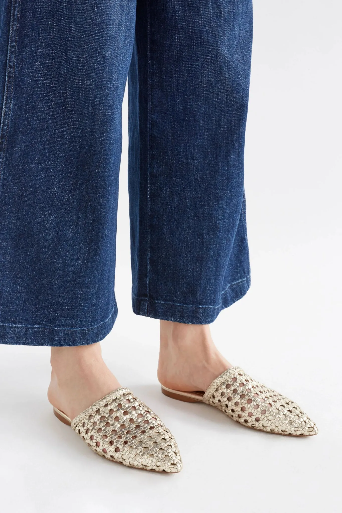 Lyd Gold Leather Mule