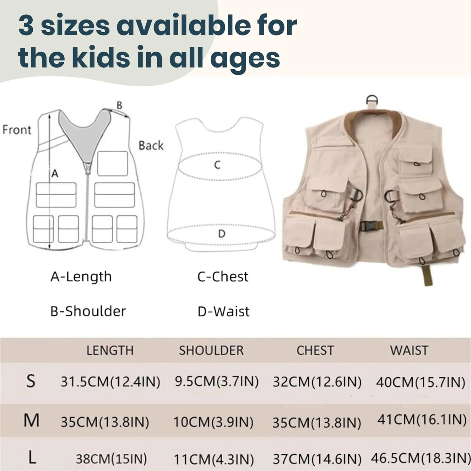 M MAXIMUMCATCH Maxcatch Kids Fly Fishing Vest Youth Vest Pack, 100% Cotton