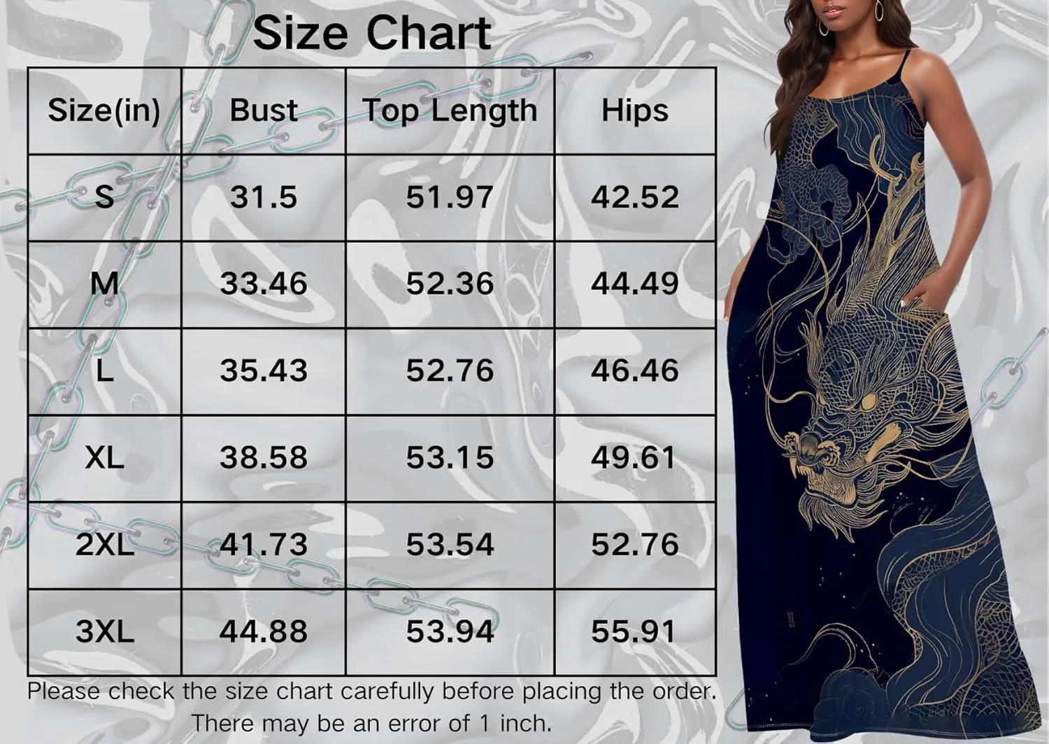 MARSVOVO Summer Dress Sleeveless Fashion Plus Size Spaghetti Strap Sundress with Pockets Plus Size Maxi Dress