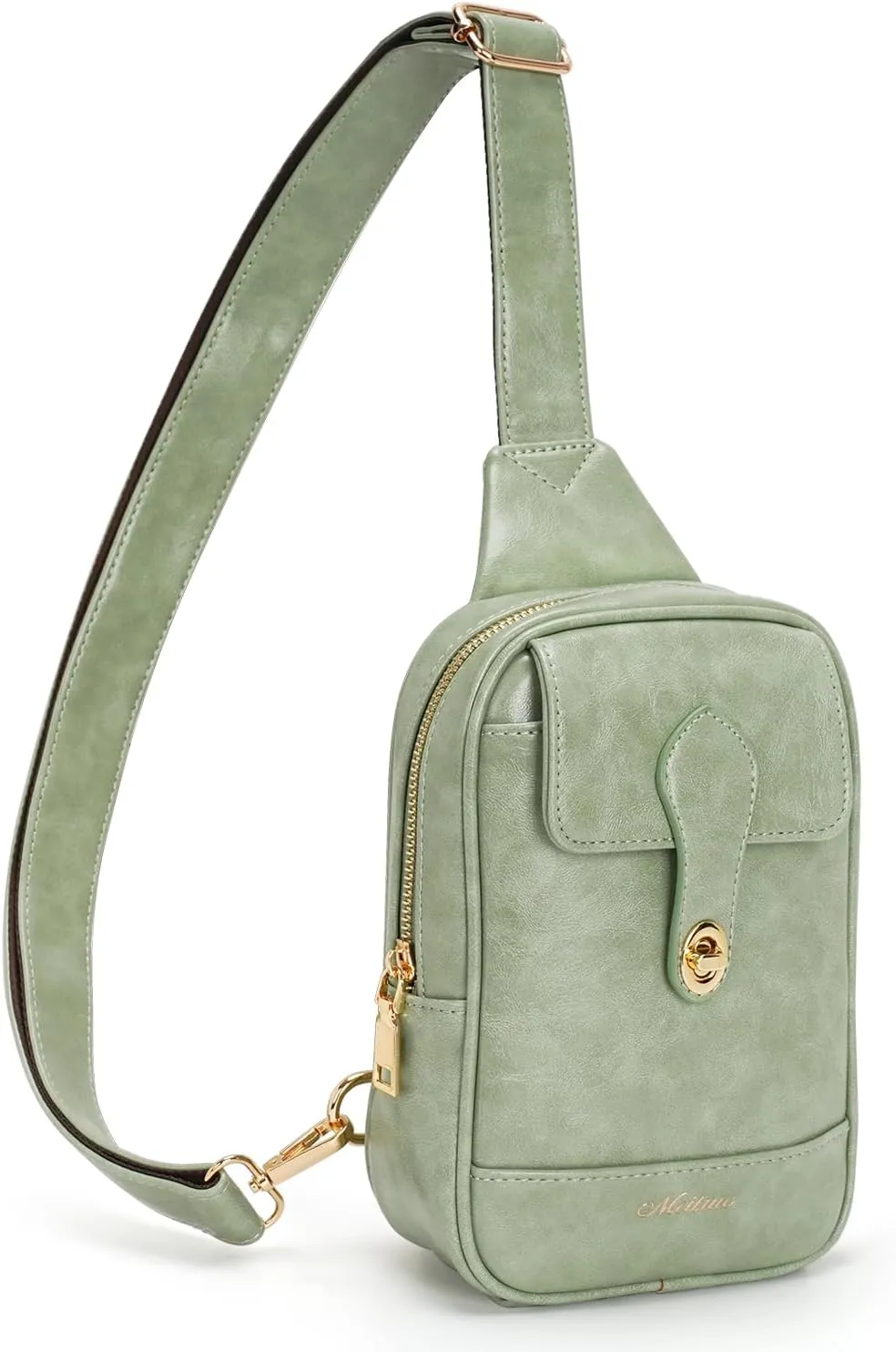 MEITRUE Small Sling Bag for Women Crossbody Bag Vegan Leather Sling Fanny Pack Cell Phone Purse with Adjustable Guitar Strap