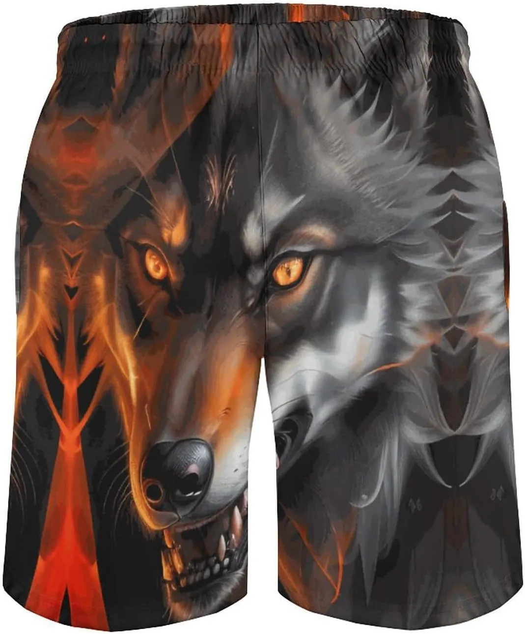 Men's Colorful Horses Swim Trunks Hawaiian Bathing Mesh Lining Suit Swimsuits Beach Shorts with Pockets Novelty