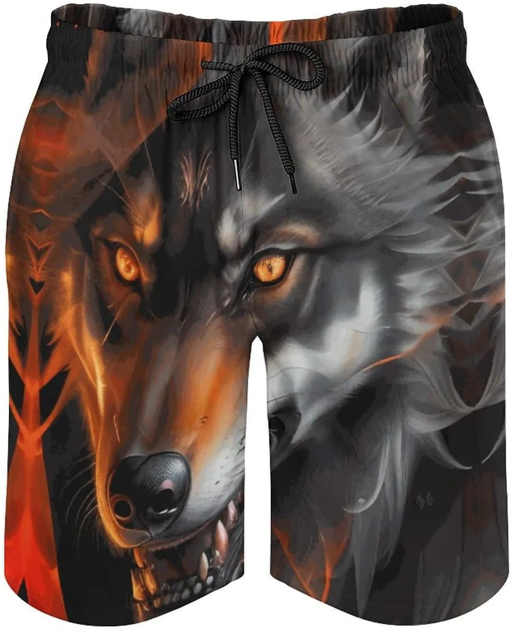 Men's Colorful Horses Swim Trunks Hawaiian Bathing Mesh Lining Suit Swimsuits Beach Shorts with Pockets Novelty