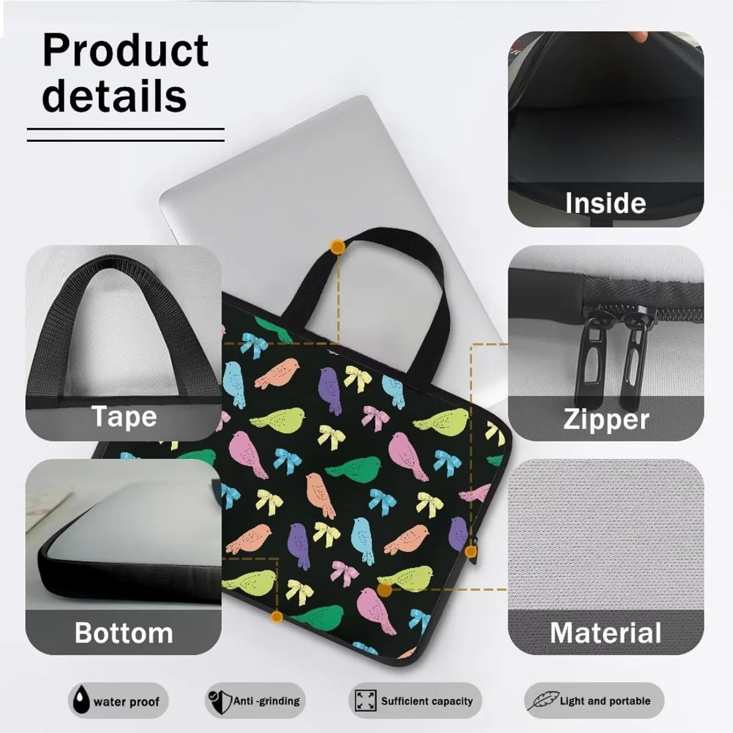 Messenger Bag Laptop Briefcases for Men 15.6 Inch Laptop Bag Computer Bag Lightweight Shoulder Handbag