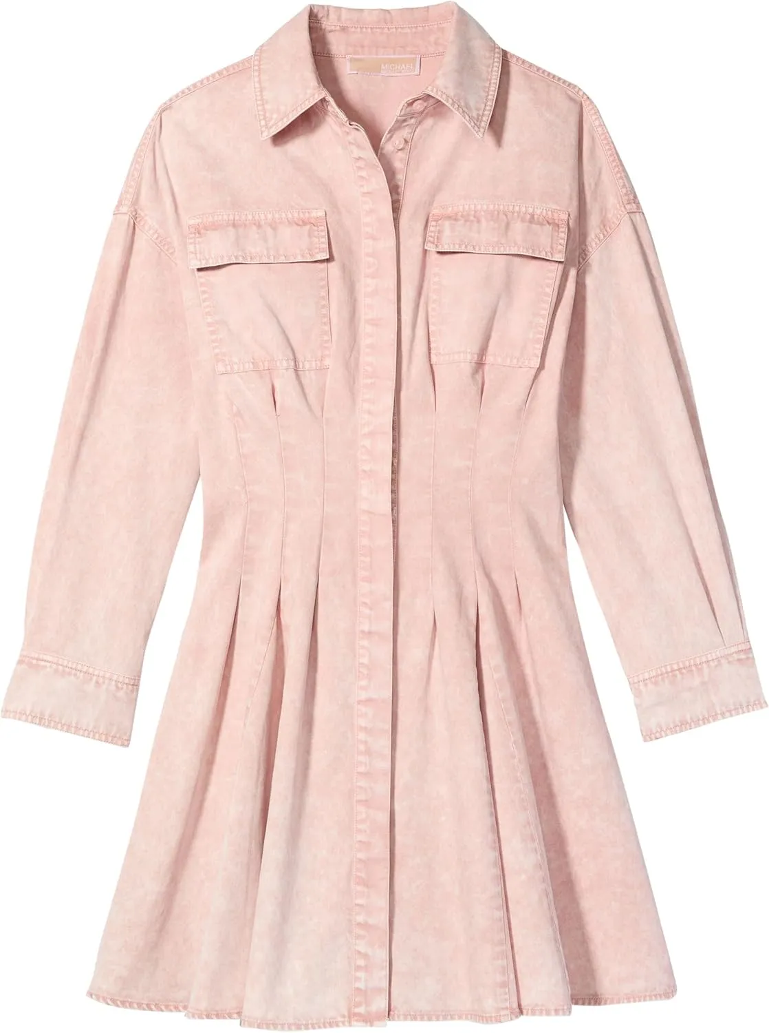 Michael Kors Women's Denim Pleated Shirt Dress
