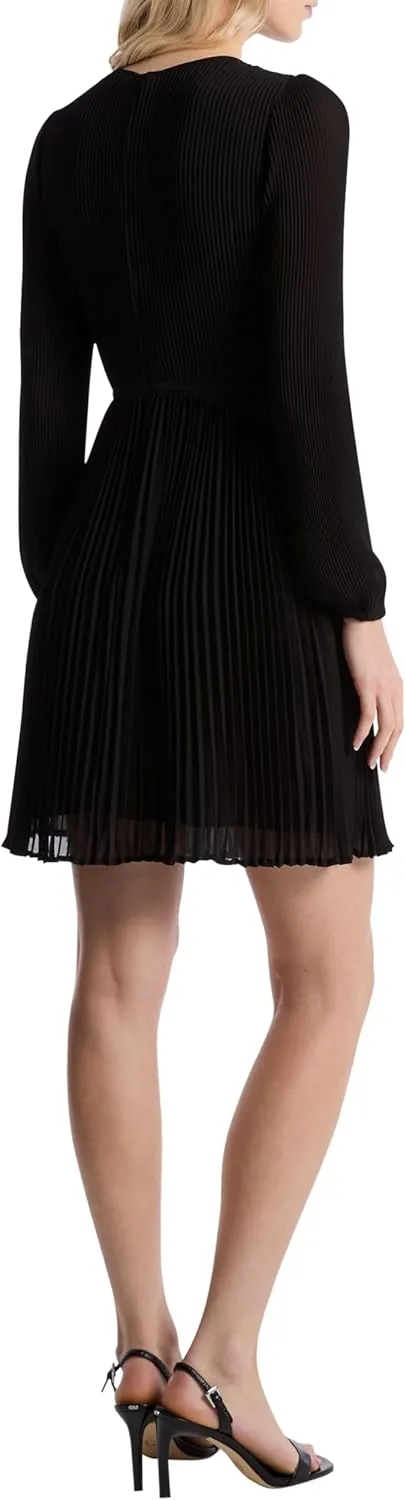 Michael Kors Women's Solid Pleated Mini Dress
