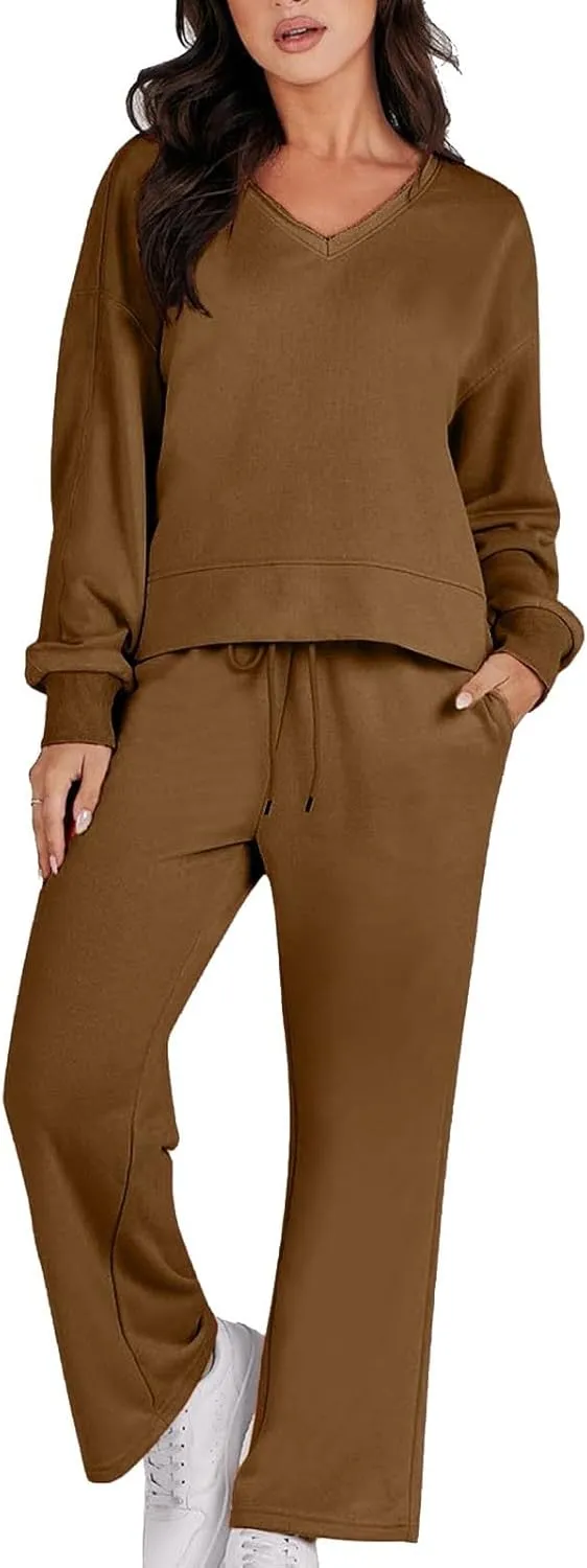 Miyaomn Casual Solid Cargo Trackpants for Women Athletic Loose Drawstring High Waisted Open Bottom Joggers with Flap Pockets