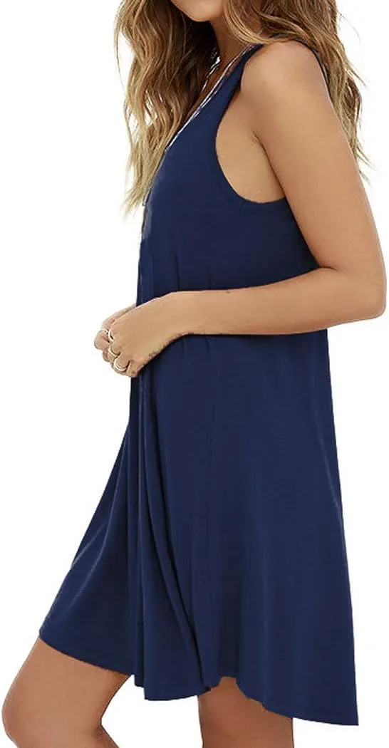 MOLERANI Women's Casual Swing Simple T-Shirt Loose Dress