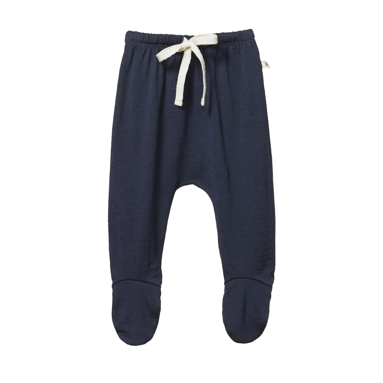 Nature Baby Merino Essential Footed Rompers - Navy