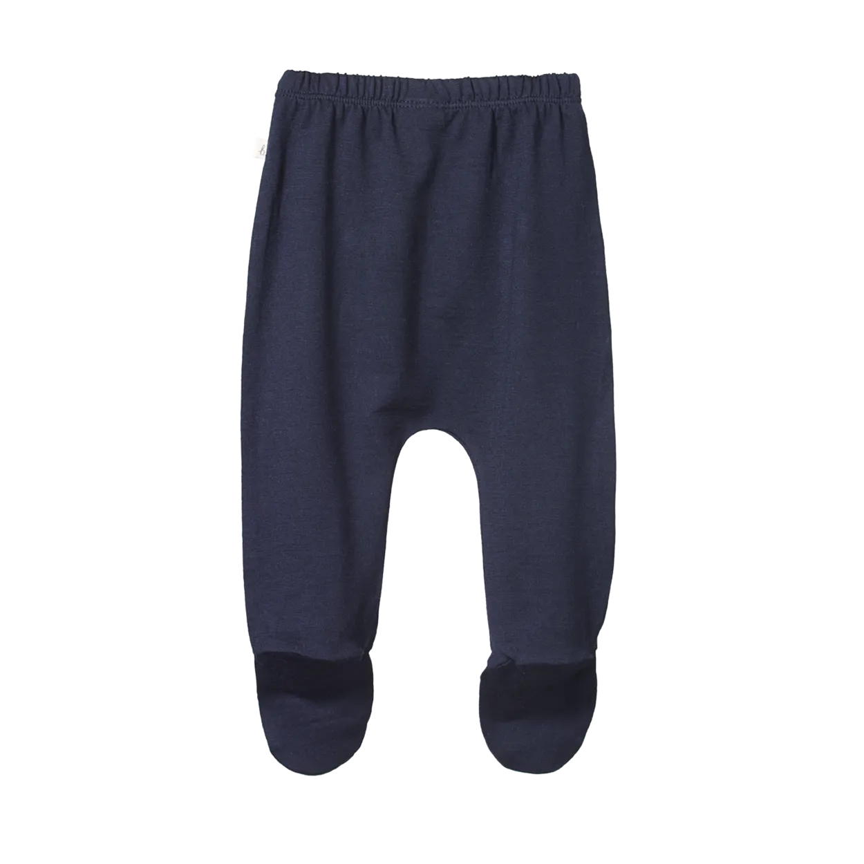 Nature Baby Merino Essential Footed Rompers - Navy