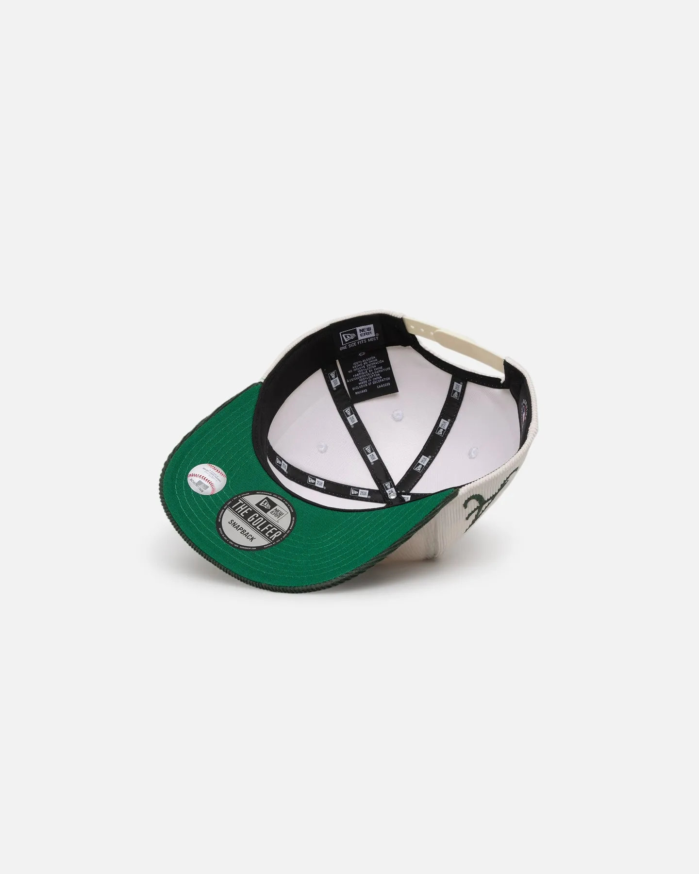 New Era Atlanta Braves 'Currency Corduroy' Golfer Pre-Curved Snapback Chrome White