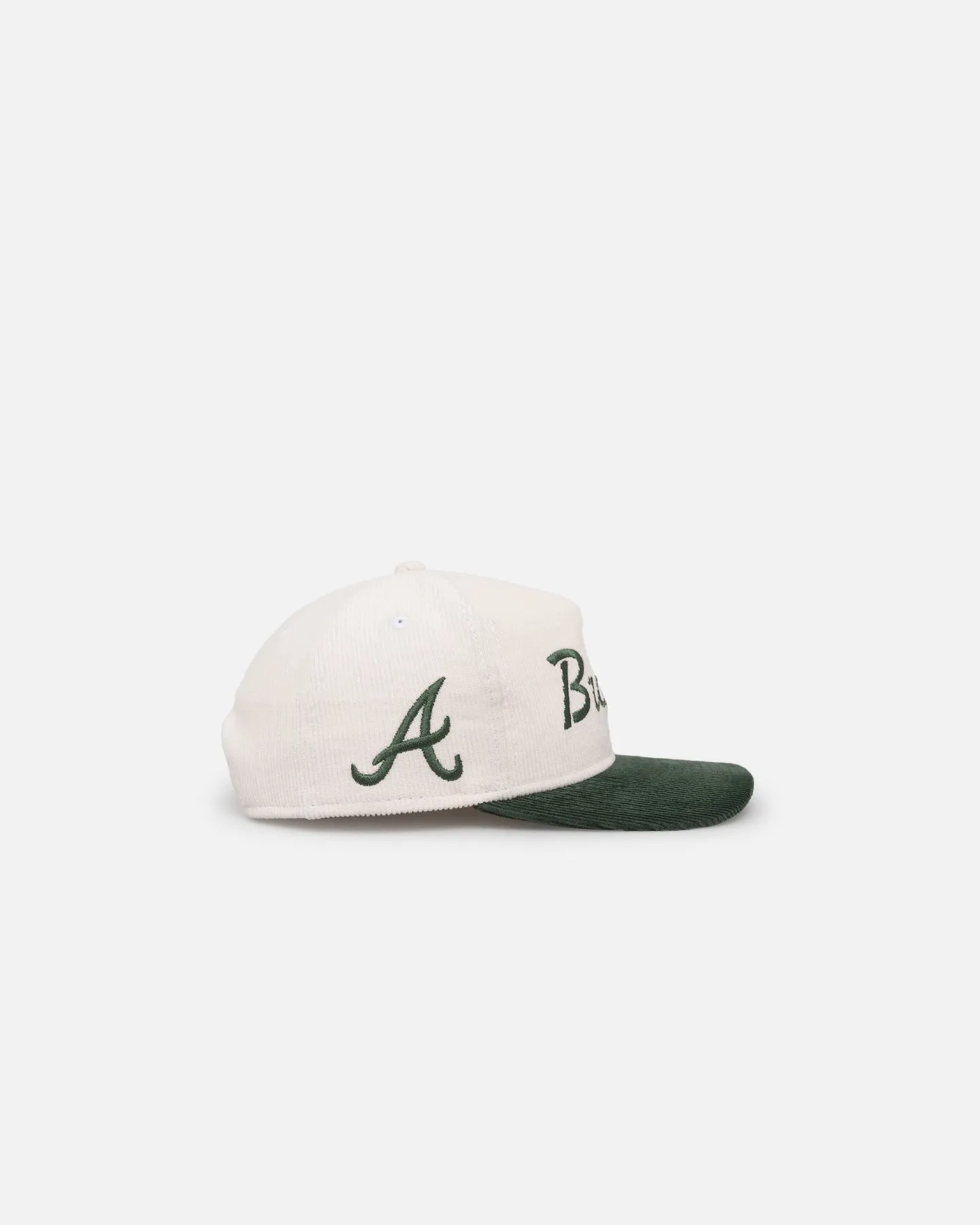 New Era Atlanta Braves 'Currency Corduroy' Golfer Pre-Curved Snapback Chrome White