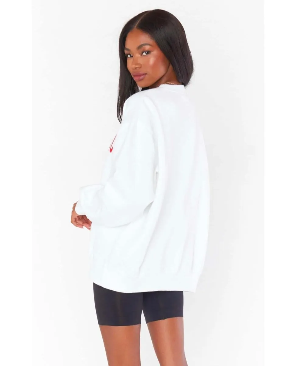 Nice White Holiday Sweatshirt