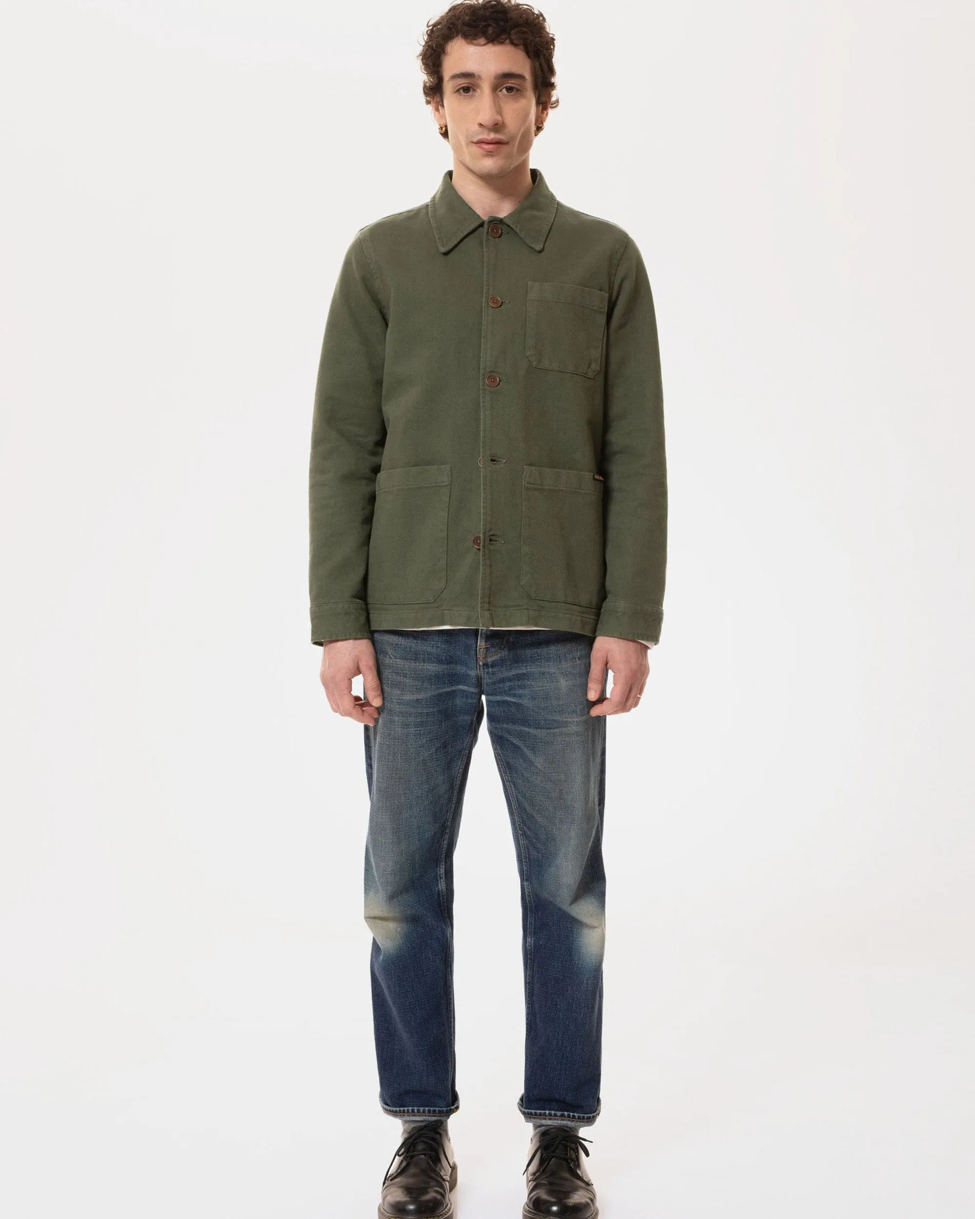 Nudie Jeans Barney Worker Jacket - Olive