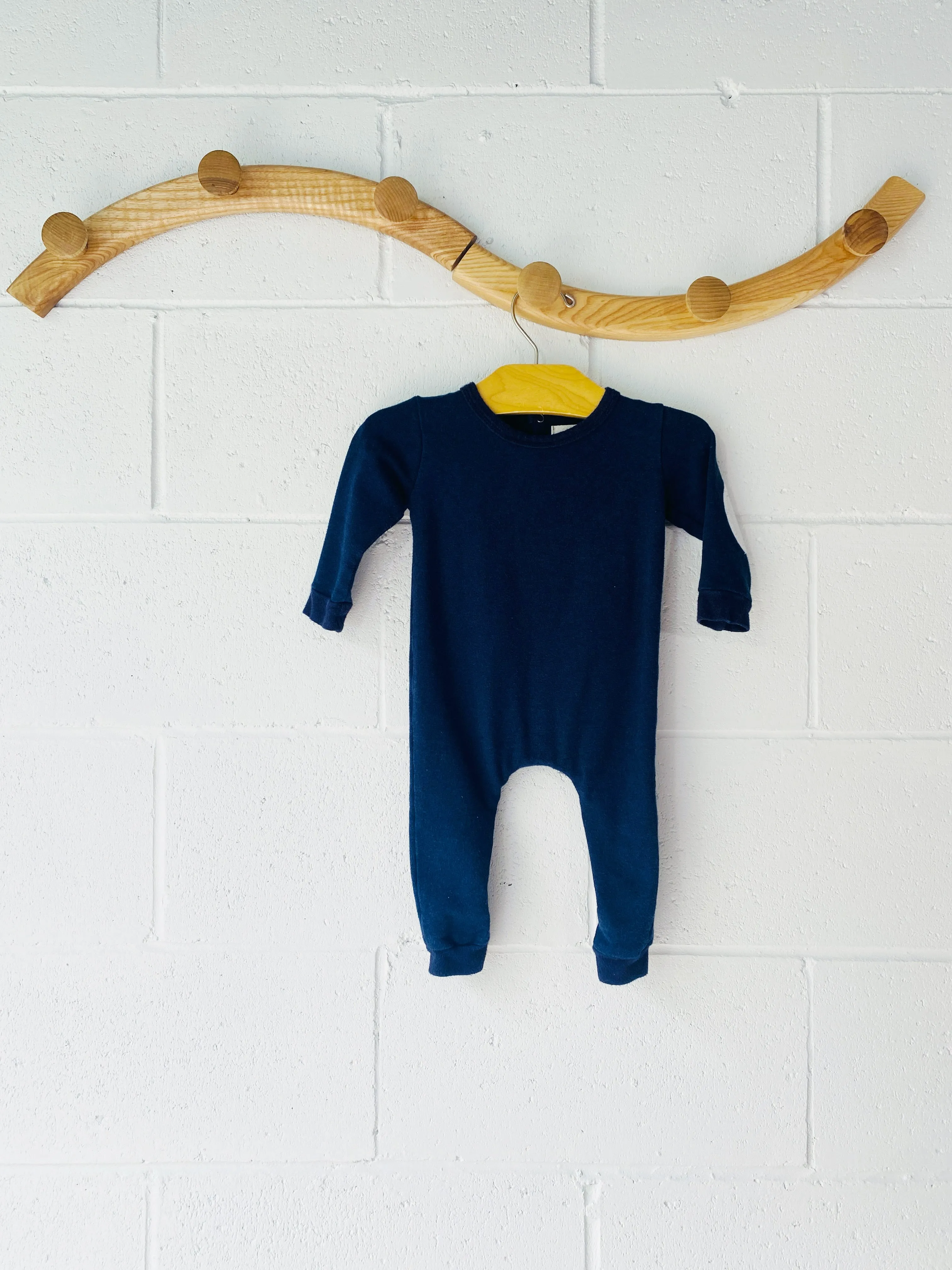 os & oakes Deep Navy Soft Romper, 6-12 months