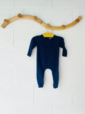 os & oakes Deep Navy Soft Romper, 6-12 months