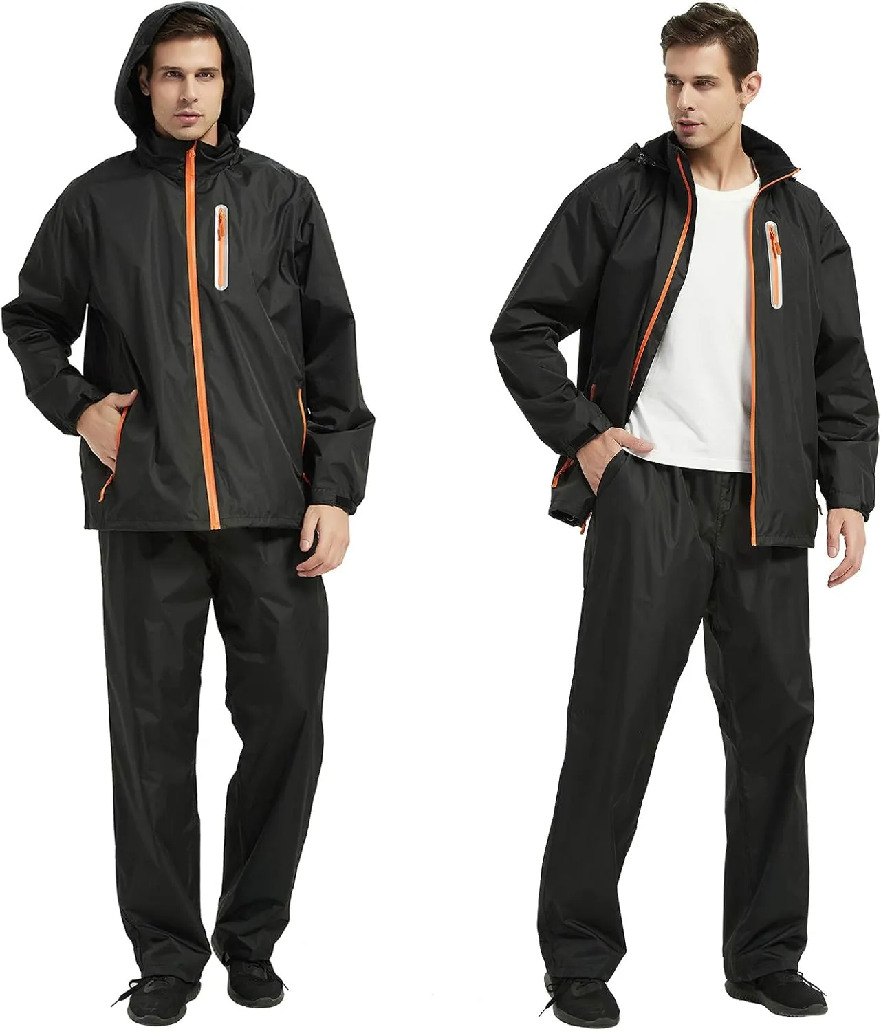 Ourcan Rain Suits for Man Women Waterproof Lightweight Rain Gear Rain Coats Breathable Jacket Pants for Golf, Fishing,Hiking