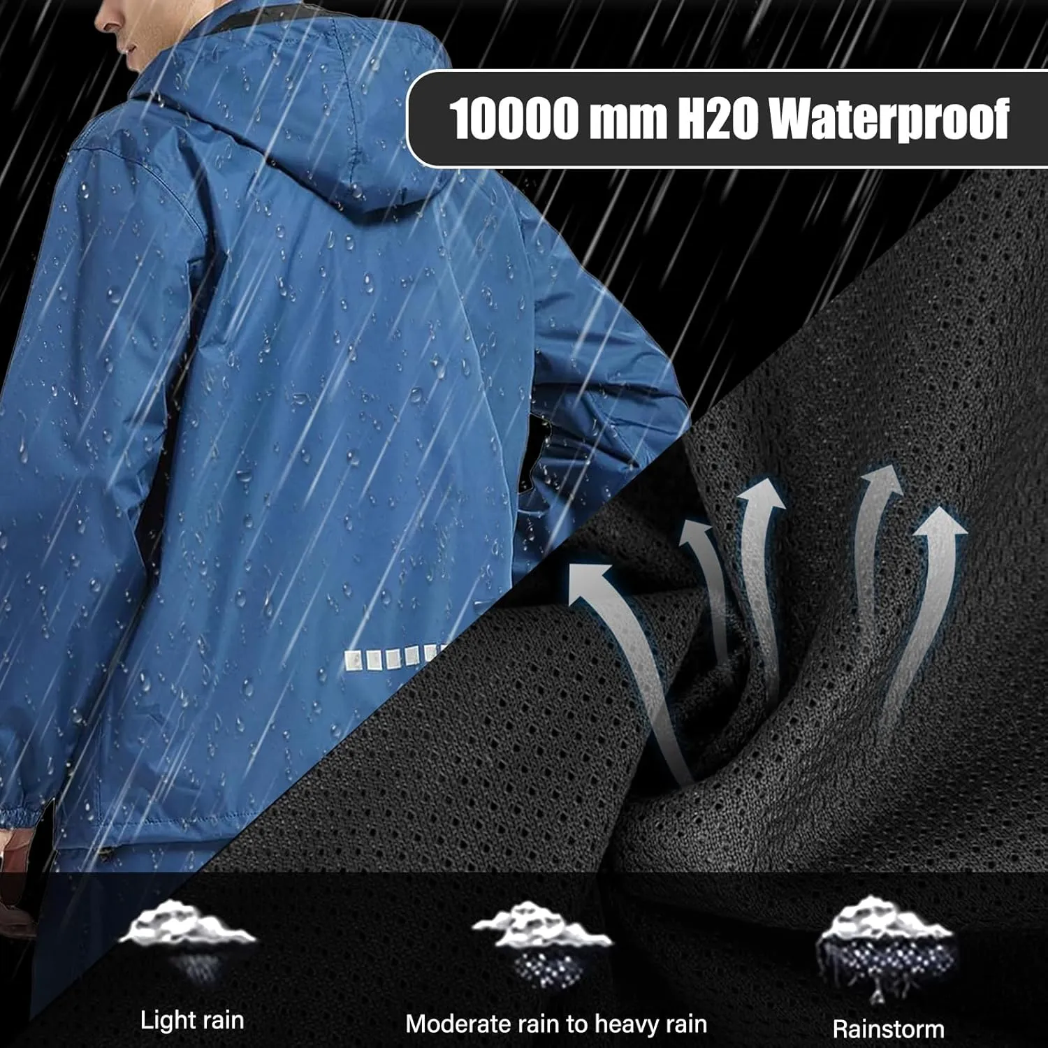 Ourcan Rain Suits for Man Women Waterproof Lightweight Rain Gear Rain Coats Breathable Jacket Pants for Golf, Fishing,Hiking