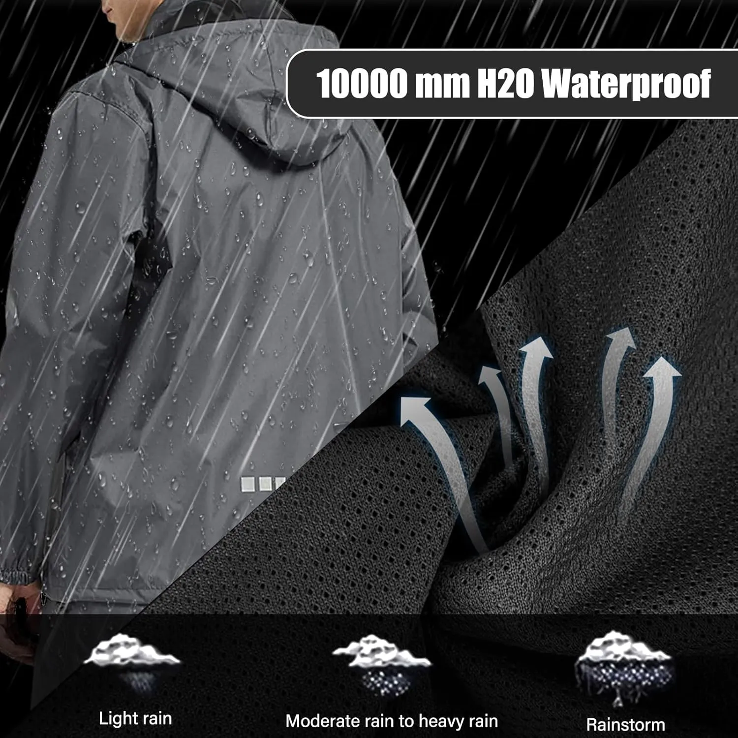 Ourcan Rain Suits for Man Women Waterproof Lightweight Rain Gear Rain Coats Breathable Jacket Pants for Golf, Fishing,Hiking