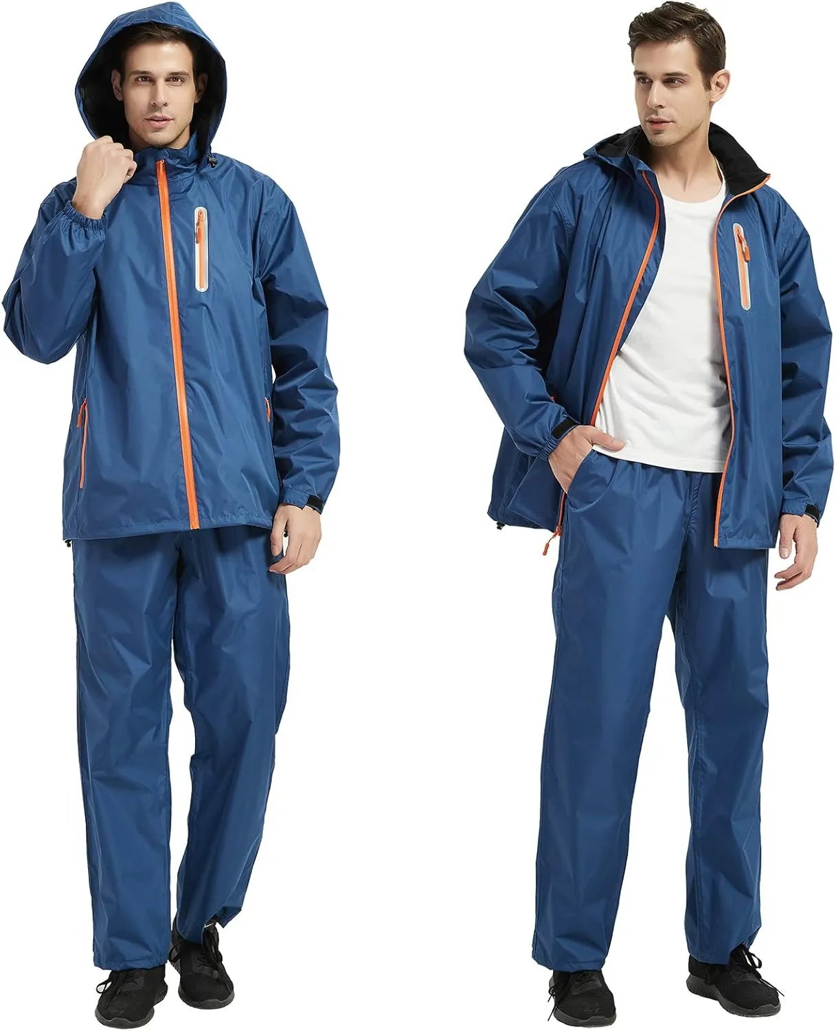 Ourcan Rain Suits for Man Women Waterproof Lightweight Rain Gear Rain Coats Breathable Jacket Pants for Golf, Fishing,Hiking