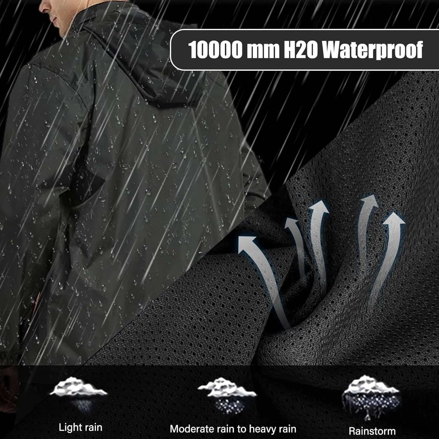 Ourcan Rain Suits for Man Women Waterproof Lightweight Rain Gear Rain Coats Breathable Jacket Pants for Golf, Fishing,Hiking