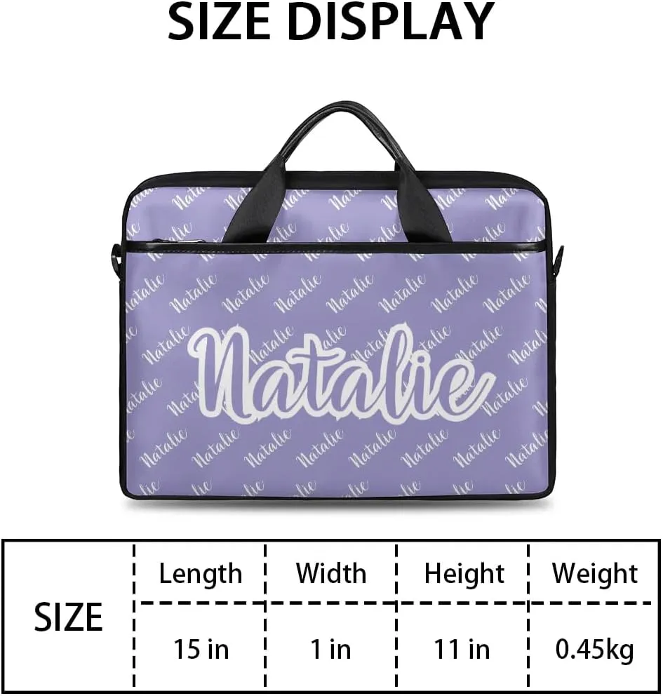 Personalized Name Laptop Bag Case Briefcases for Man Woman, Custom Computer Cases for Laptops, Tablet Shoulder Bag