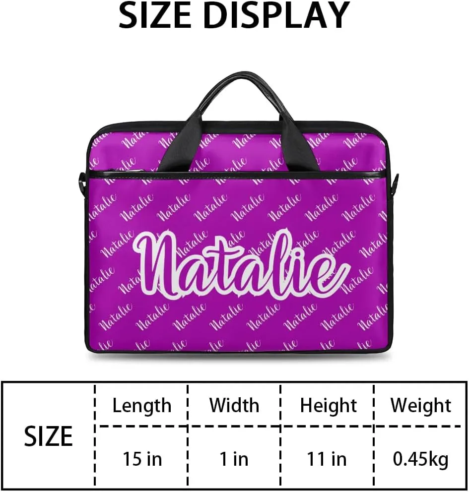 Personalized Name Laptop Bag Case Briefcases for Man Woman, Custom Computer Cases for Laptops, Tablet Shoulder Bag