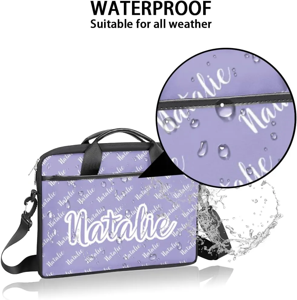 Personalized Name Laptop Bag Case Briefcases for Man Woman, Custom Computer Cases for Laptops, Tablet Shoulder Bag