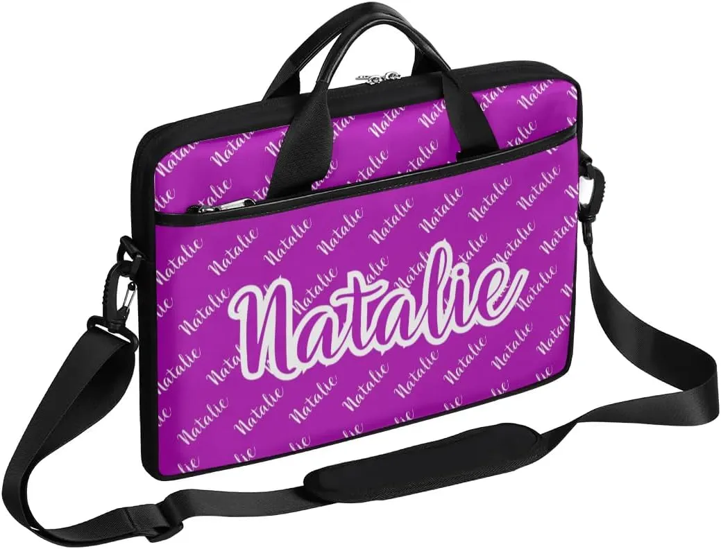Personalized Name Laptop Bag Case Briefcases for Man Woman, Custom Computer Cases for Laptops, Tablet Shoulder Bag