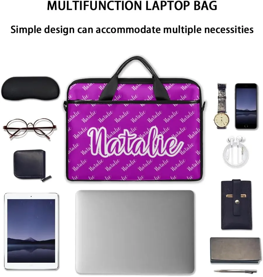 Personalized Name Laptop Bag Case Briefcases for Man Woman, Custom Computer Cases for Laptops, Tablet Shoulder Bag