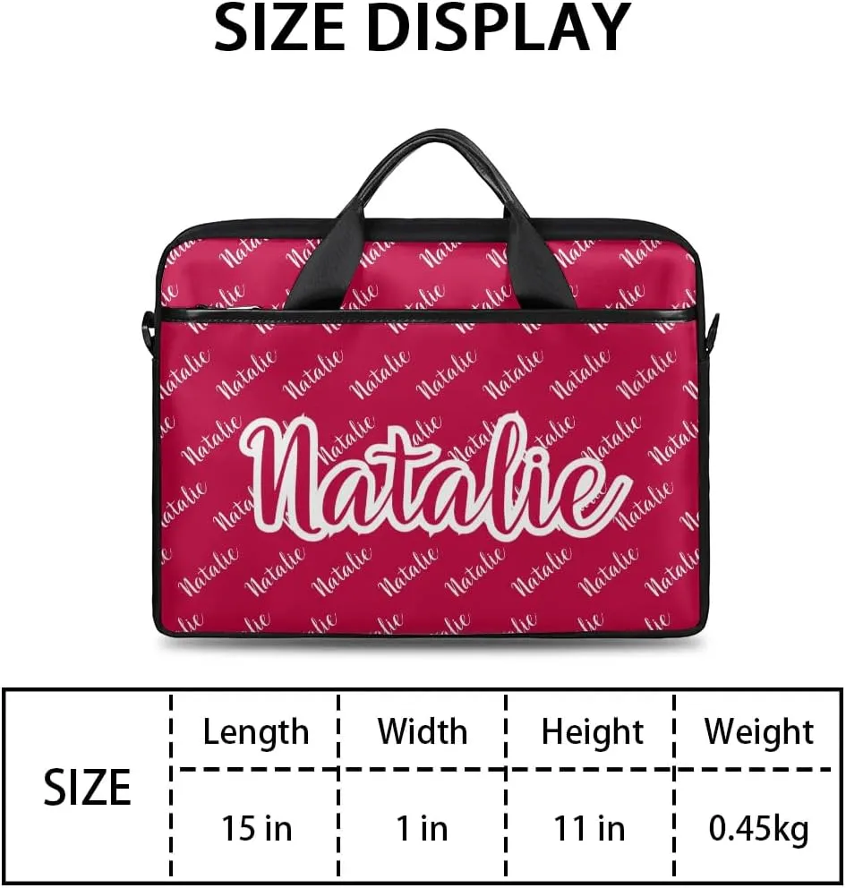 Personalized Name Laptop Bag Case Briefcases for Man Woman, Custom Computer Cases for Laptops, Tablet Shoulder Bag