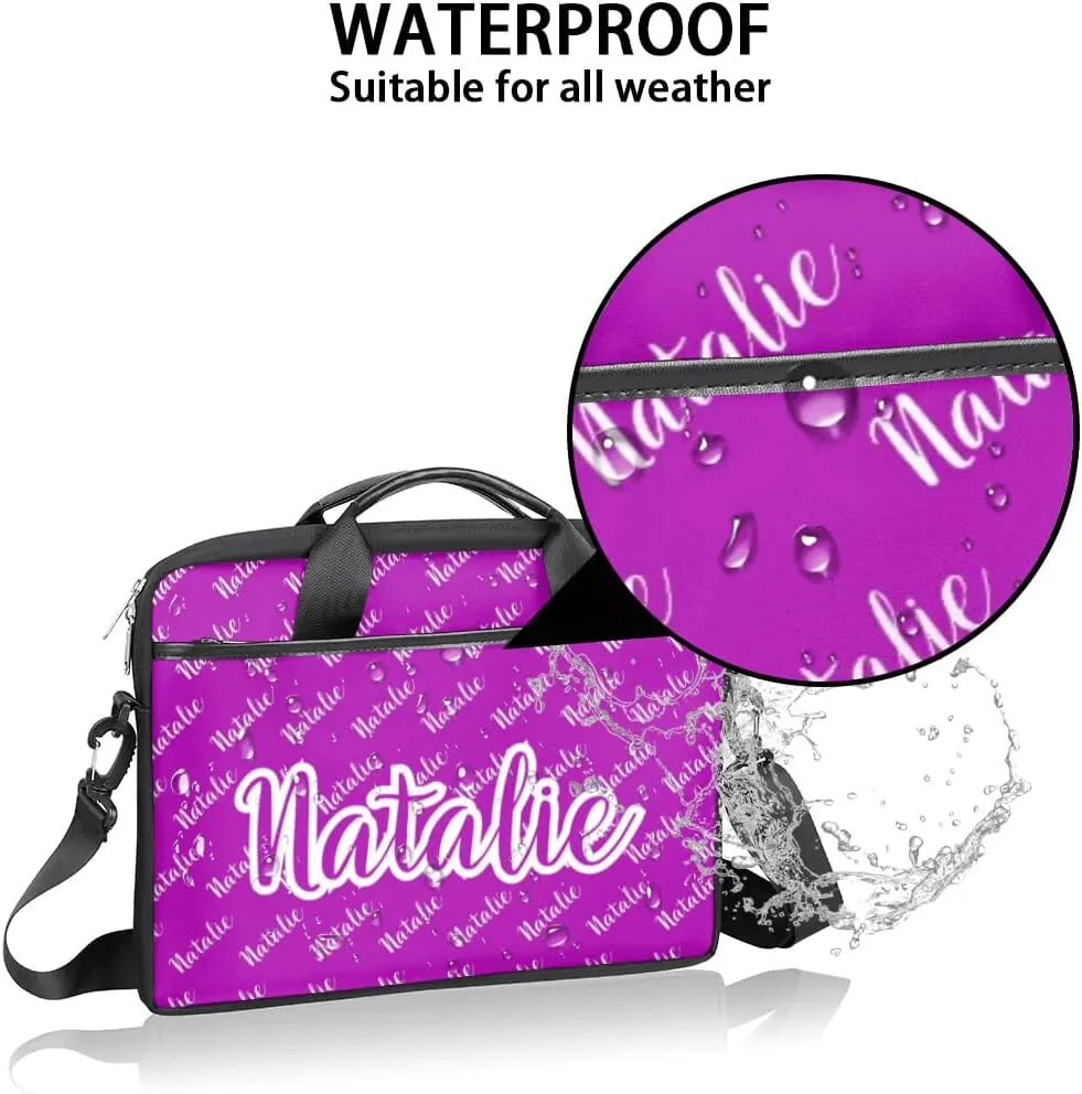 Personalized Name Laptop Bag Case Briefcases for Man Woman, Custom Computer Cases for Laptops, Tablet Shoulder Bag