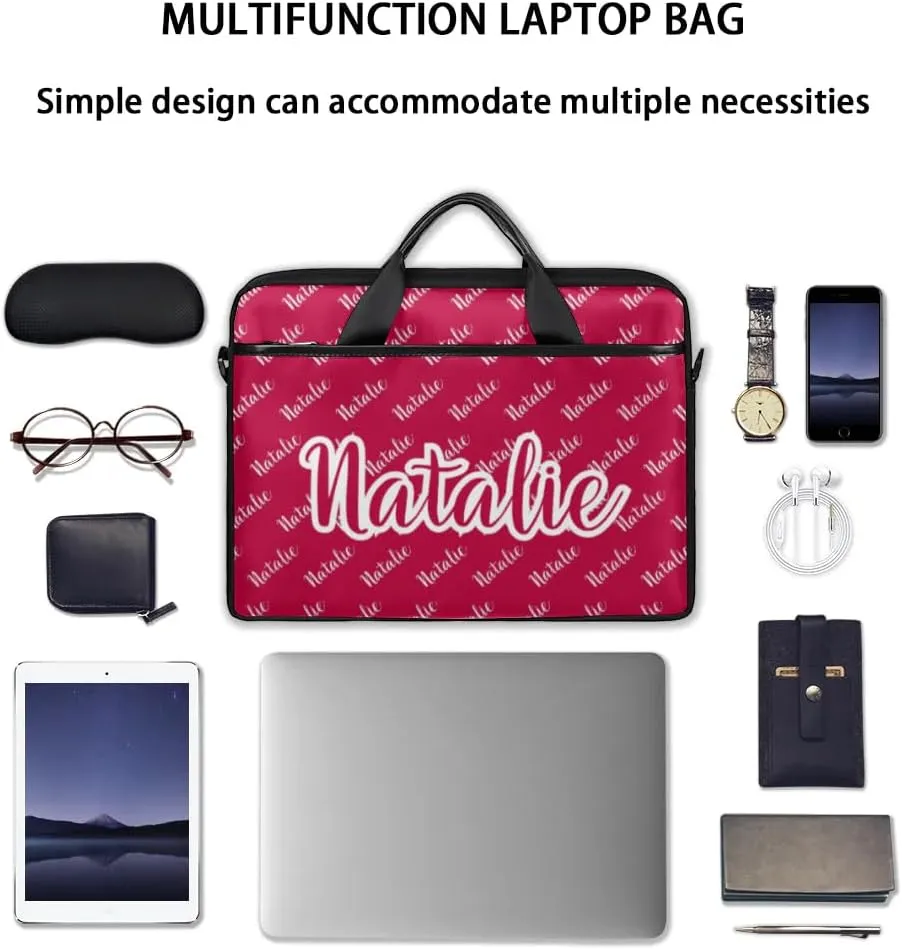 Personalized Name Laptop Bag Case Briefcases for Man Woman, Custom Computer Cases for Laptops, Tablet Shoulder Bag