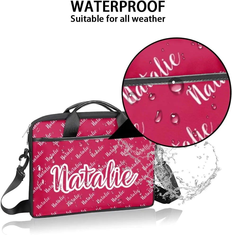 Personalized Name Laptop Bag Case Briefcases for Man Woman, Custom Computer Cases for Laptops, Tablet Shoulder Bag