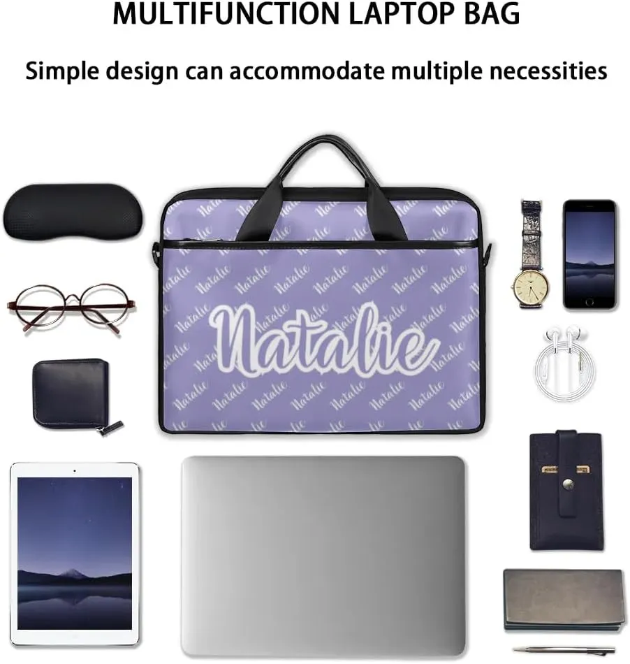 Personalized Name Laptop Bag Case Briefcases for Man Woman, Custom Computer Cases for Laptops, Tablet Shoulder Bag