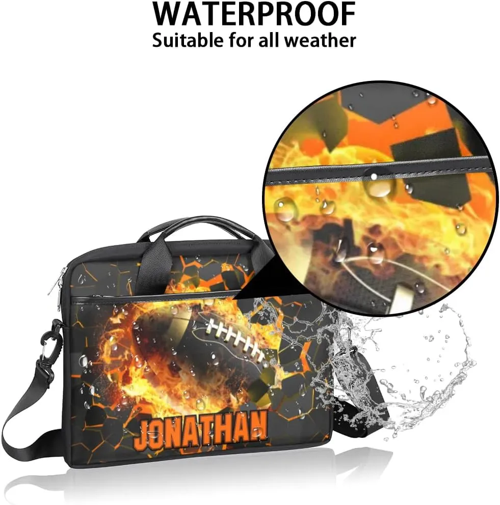 Personalized Soccer Laptop Bag Case Briefcases, Custom Computer Cases for Laptops, Tablet Shoulder Bag Carrying Case
