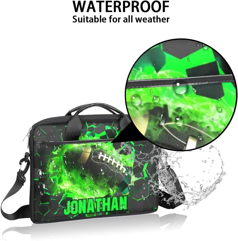 Personalized Soccer Laptop Bag Case Briefcases, Custom Computer Cases for Laptops, Tablet Shoulder Bag Carrying Case