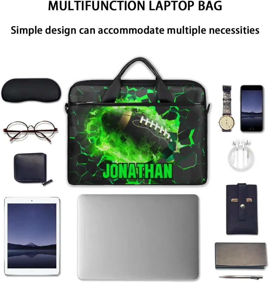 Personalized Soccer Laptop Bag Case Briefcases, Custom Computer Cases for Laptops, Tablet Shoulder Bag Carrying Case