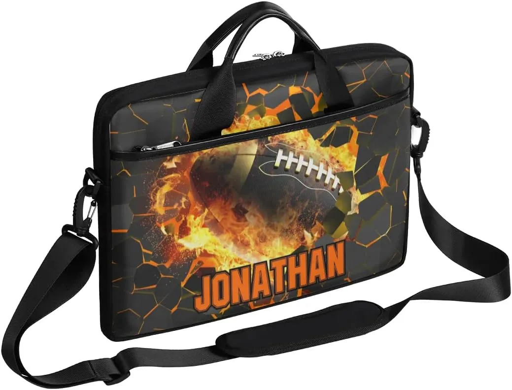 Personalized Soccer Laptop Bag Case Briefcases, Custom Computer Cases for Laptops, Tablet Shoulder Bag Carrying Case