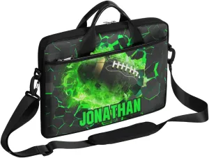 Personalized Soccer Laptop Bag Case Briefcases, Custom Computer Cases for Laptops, Tablet Shoulder Bag Carrying Case